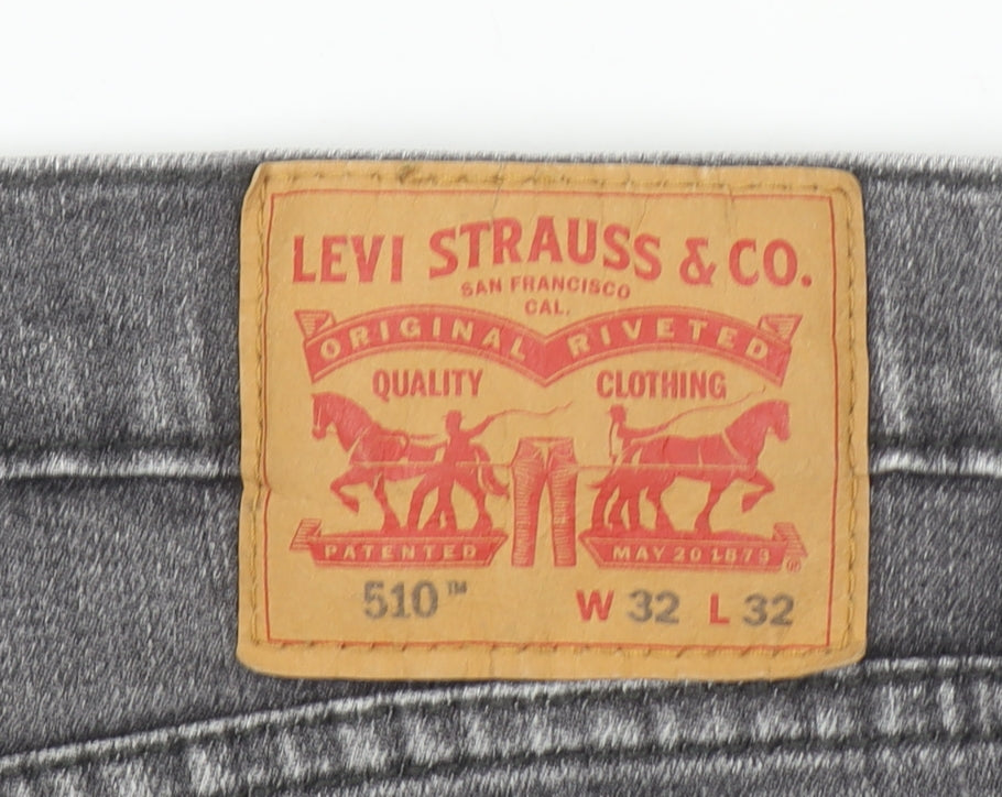Levi’s 510 Men’s Grey Skinny Stretch Jeans W32 L32