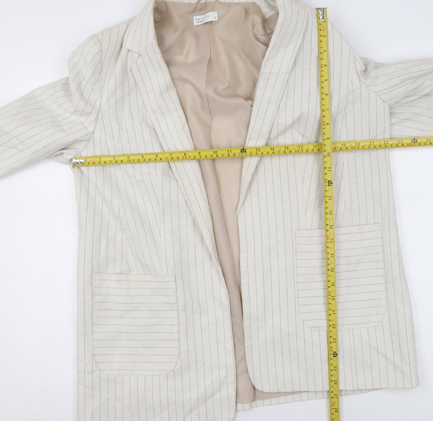 Womens UK Size 18 Papaya Beige Basic Jacket