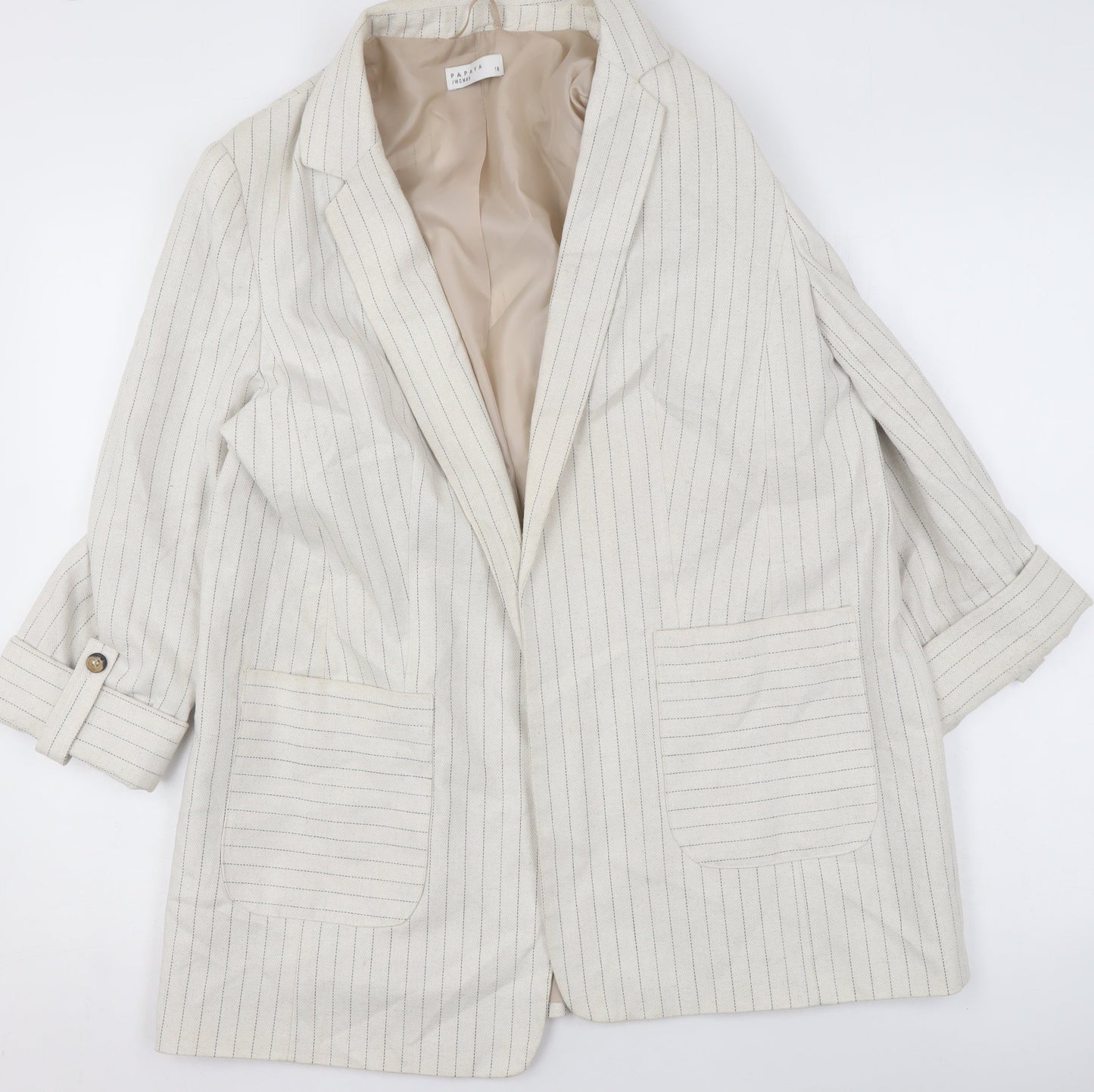 Womens UK Size 18 Papaya Beige Basic Jacket