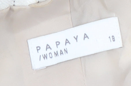 Womens UK Size 18 Papaya Beige Basic Jacket