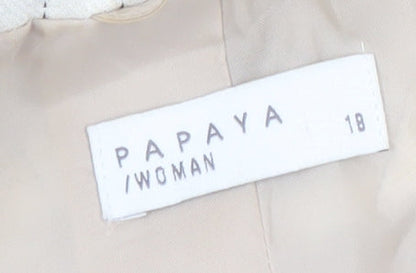 Womens UK Size 18 Papaya Beige Basic Jacket