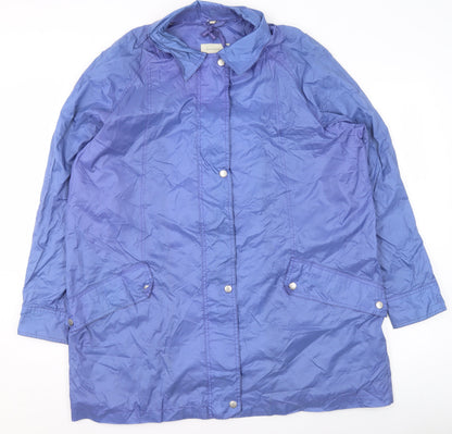 Womens UK Size XL Dannimac Blue Rain Coat