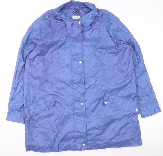 Womens UK Size XL Dannimac Blue Rain Coat