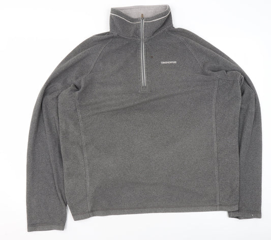 Craghoppers Women Grey Fleece 1/4 Zip Pullover Sweatshirt Size XL