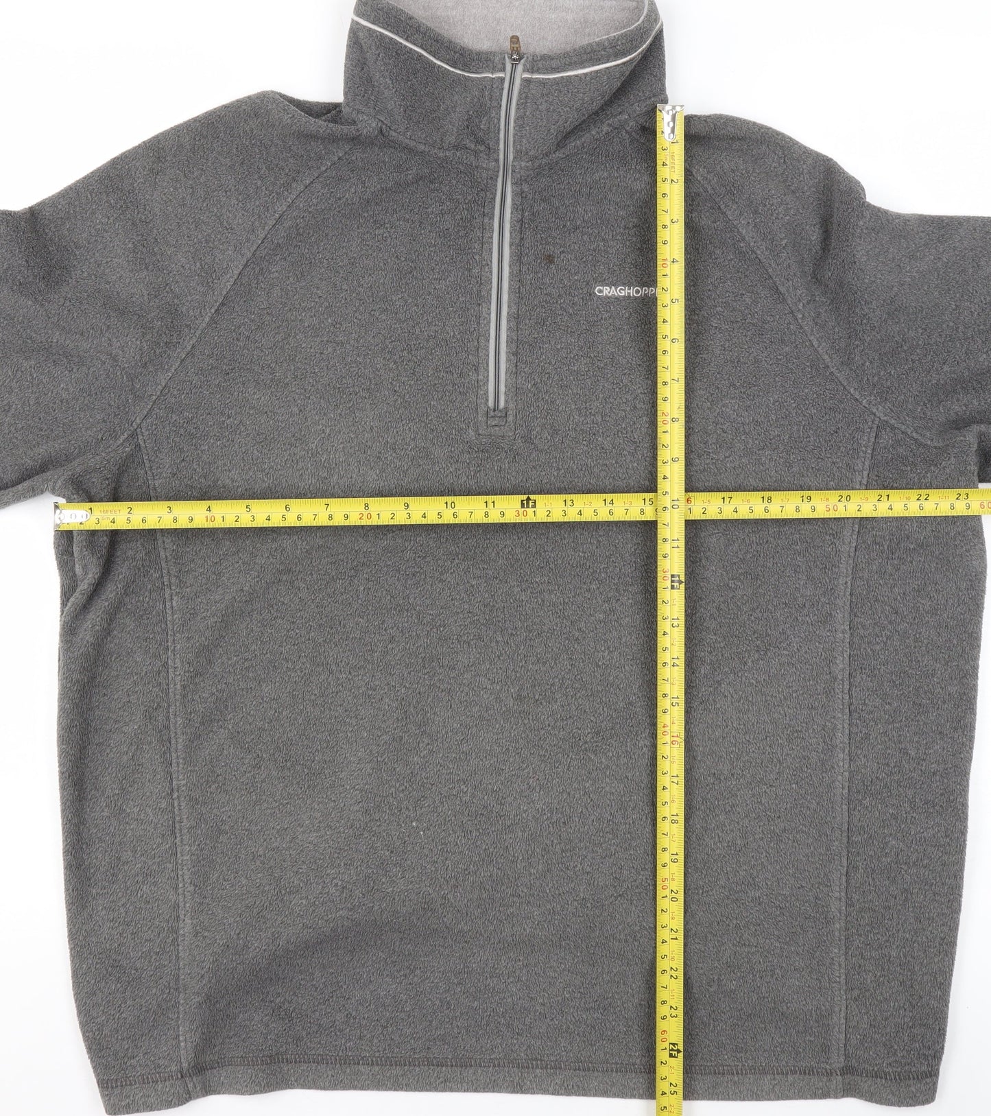 Craghoppers Women Grey Fleece 1/4 Zip Pullover Sweatshirt Size XL
