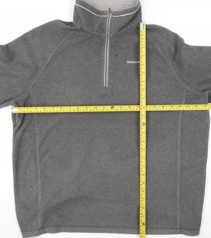 Craghoppers Women Grey Fleece 1/4 Zip Pullover Sweatshirt Size XL