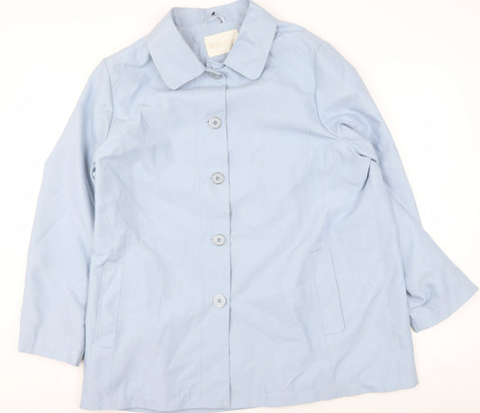 Womens UK Size 16 Rowlands of Bath Blue Rain Coat