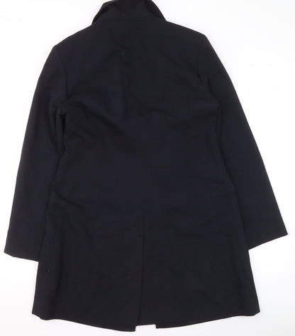 Womens UK Size 12 Dorothy Perkins Black Overcoat