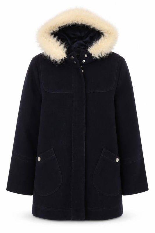 Womens UK Size 12 Topshop Black Parka Coat