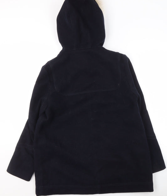 Womens UK Size 12 Topshop Black Parka Coat