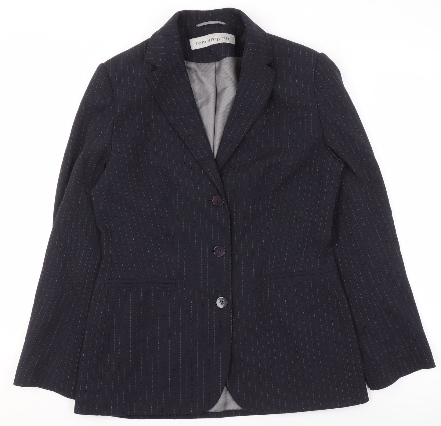Womens UK Size 10 Tom English Regular Black Suit Jacket