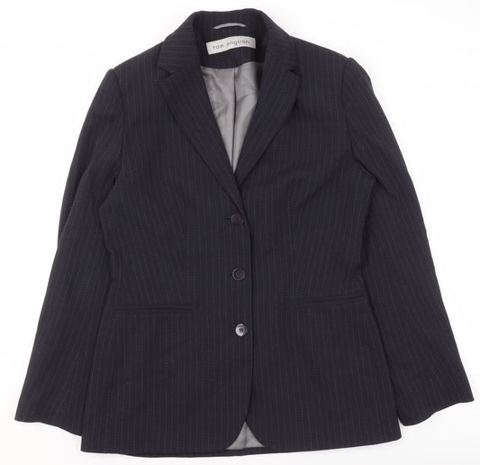 Womens UK Size 10 Tom English Regular Black Suit Jacket