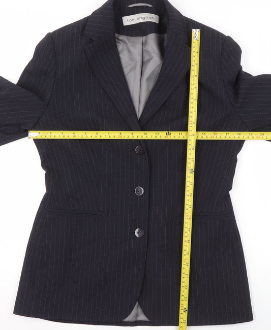 Womens UK Size 10 Tom English Regular Black Suit Jacket