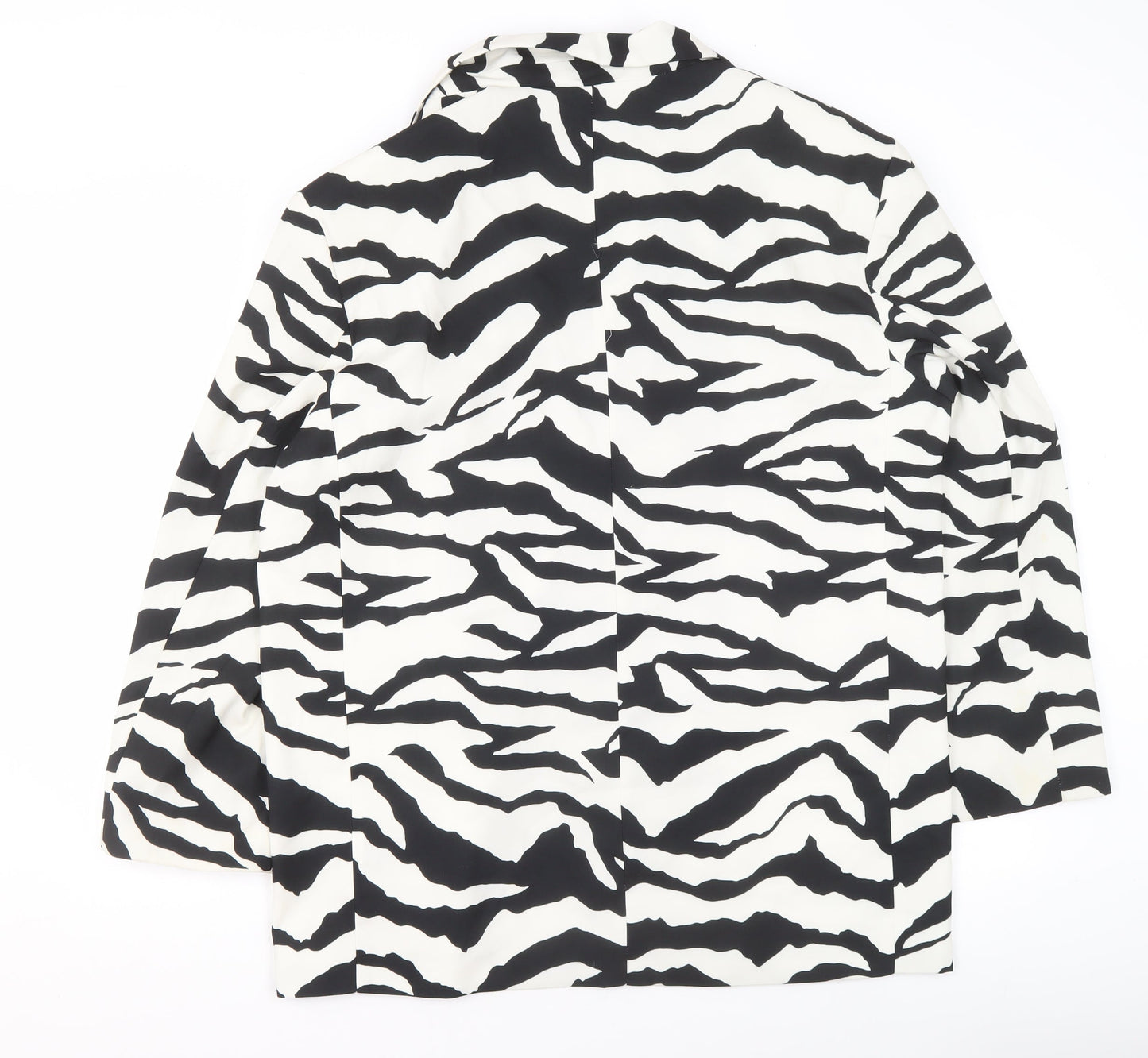 ASOS DESIGN Women’s Zebra Print Black White Blazer UK 10 Regular Fit