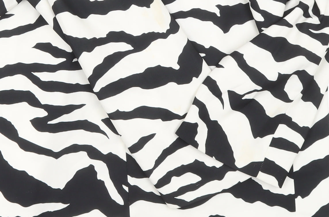 ASOS DESIGN Women’s Zebra Print Black White Blazer UK 10 Regular Fit