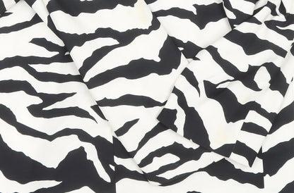 ASOS DESIGN Women’s Zebra Print Black White Blazer UK 10 Regular Fit