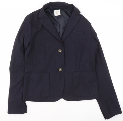 Gap Women's Blue Modern Blazer UK 12 Classic Tailored Jacket