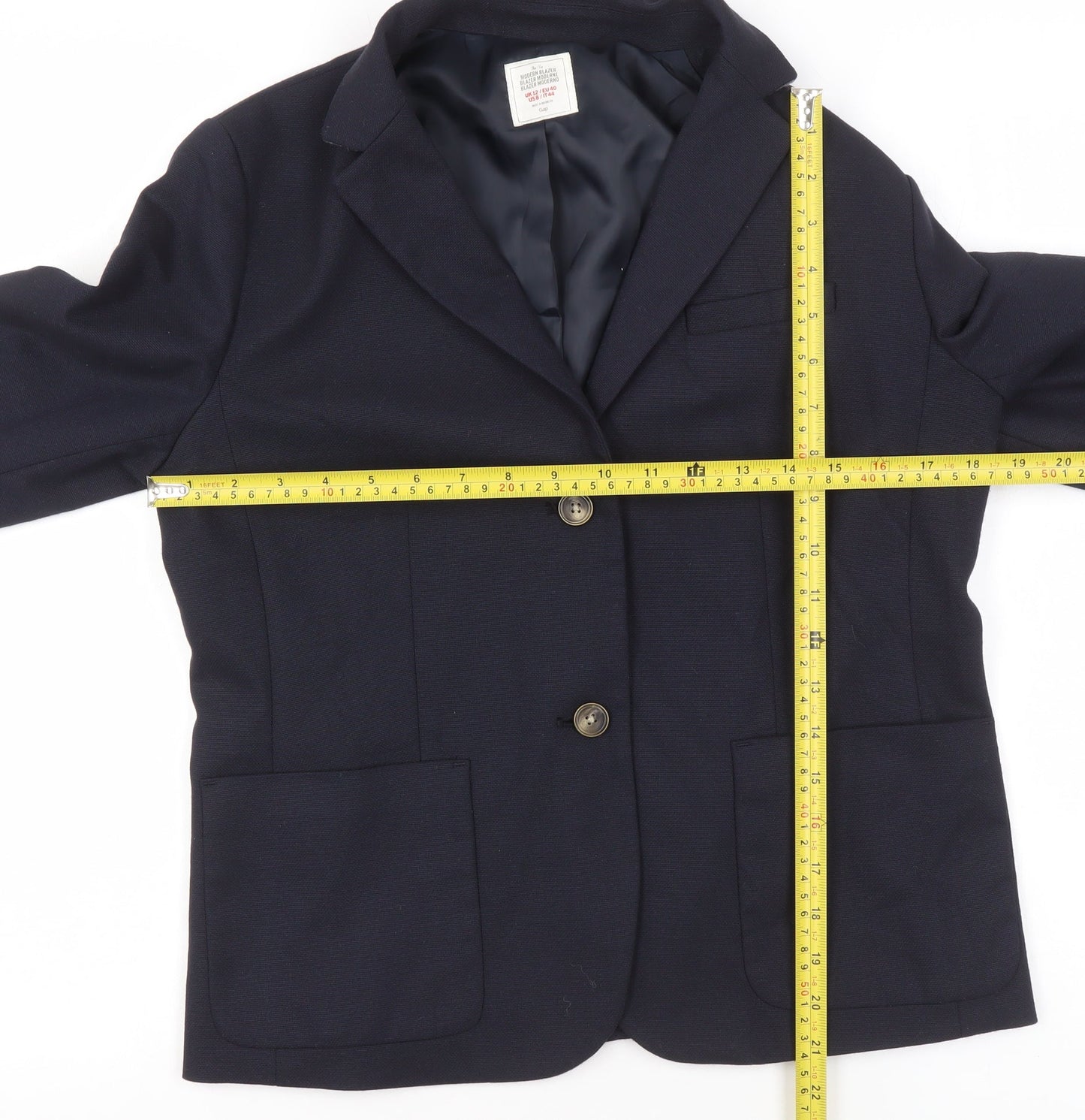 Gap Women's Blue Modern Blazer UK 12 Classic Tailored Jacket