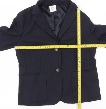 Gap Women's Blue Modern Blazer UK 12 Classic Tailored Jacket