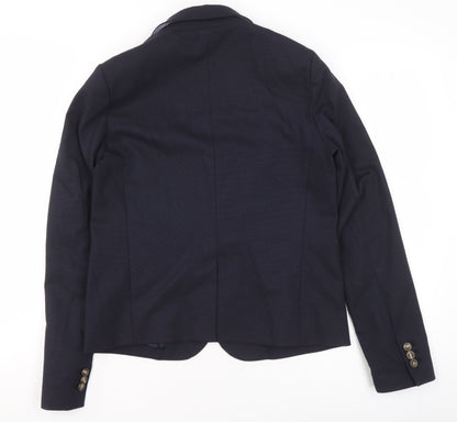 Gap Women's Blue Modern Blazer UK 12 Classic Tailored Jacket