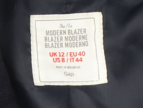 Gap Women's Blue Modern Blazer UK 12 Classic Tailored Jacket