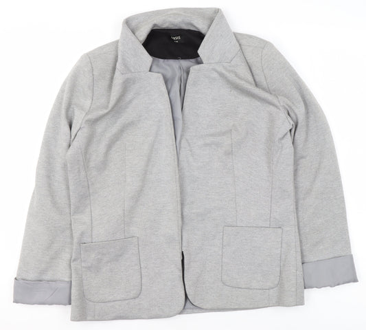 Oasis Women’s Grey Size 10 Regular Fit Tailored Blazer Jacket
