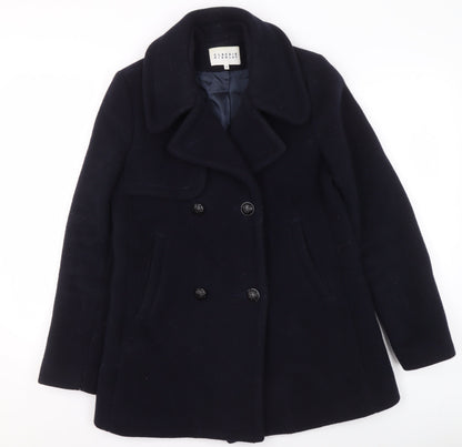 Mens UK Size 36 CLAUDIE PIERLOT Black Pea Coat