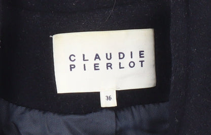 Mens UK Size 36 CLAUDIE PIERLOT Black Pea Coat