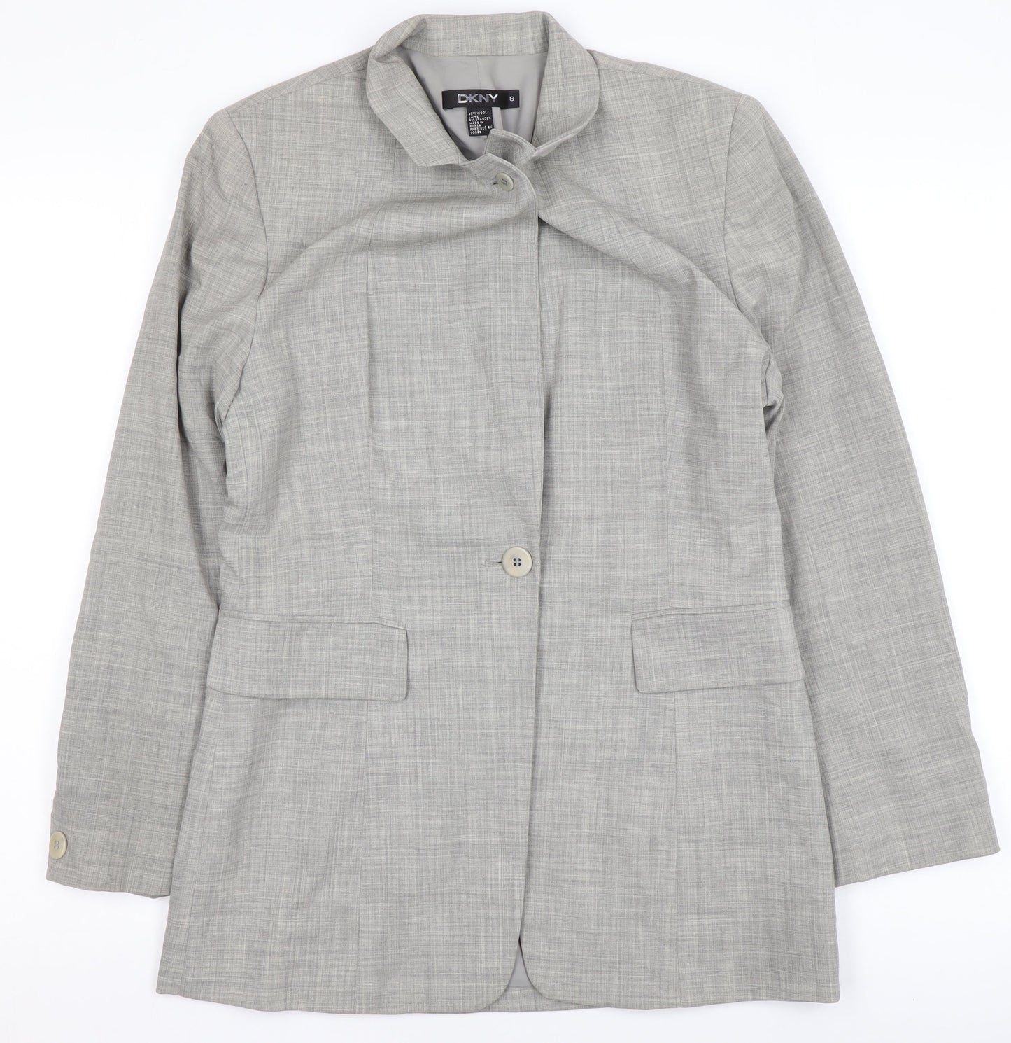 Womens UK Size 12 DKNY Regular Grey Blazer