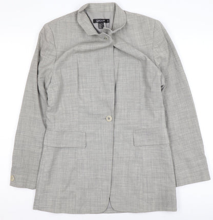 Womens UK Size 12 DKNY Regular Grey Blazer
