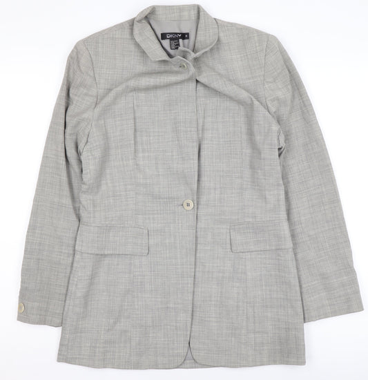 Womens UK Size 12 DKNY Regular Grey Blazer