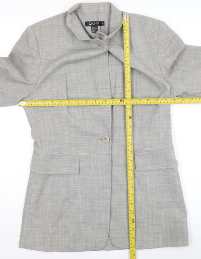 Womens UK Size 12 DKNY Regular Grey Blazer