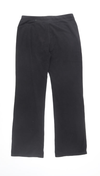 Womens UK Size M REI Regular Fit Sweatpants Black Trousers