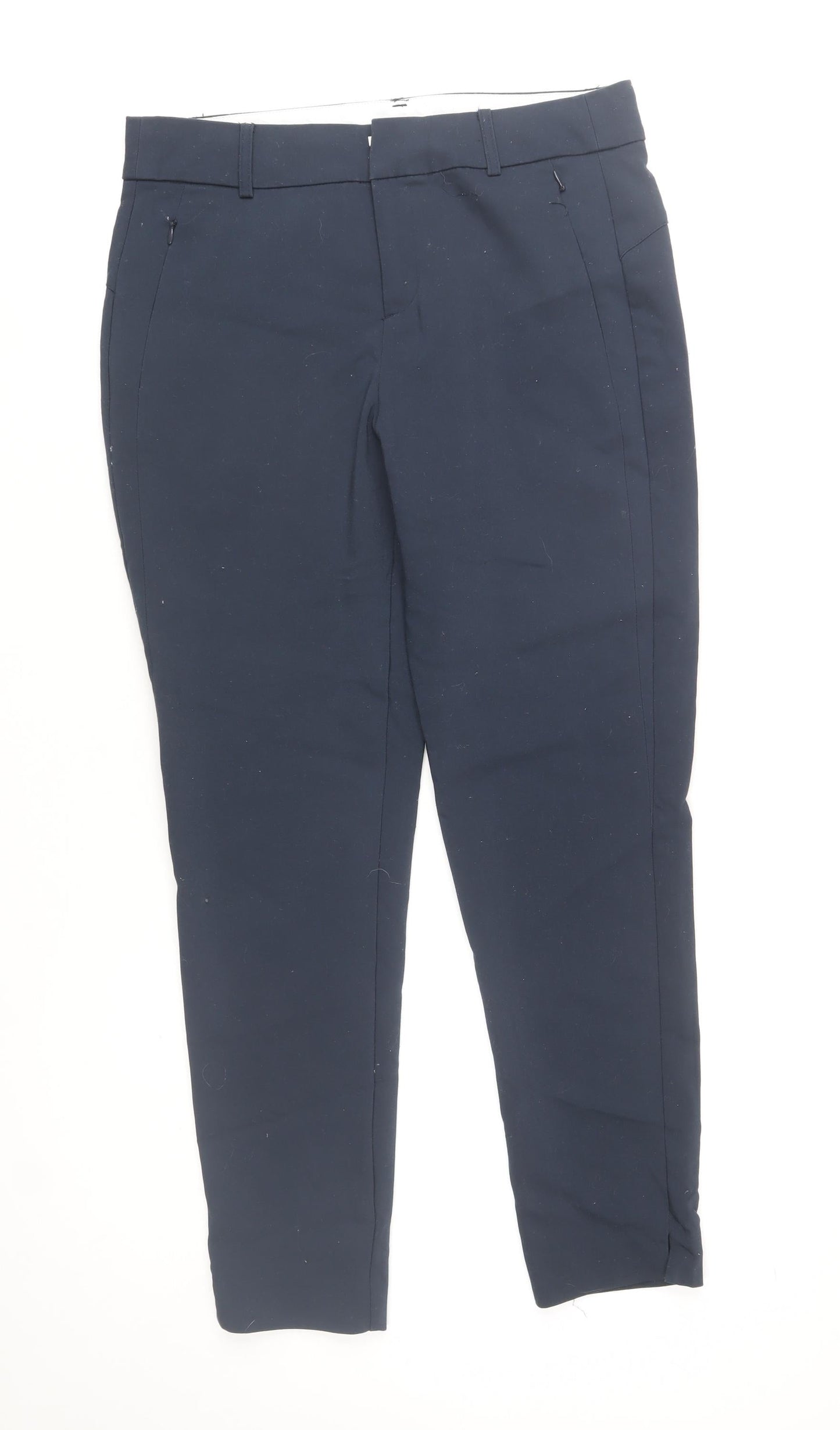 Womens UK Size 10 Fransa Slim Fit Business Casual Workwear Blue Trousers