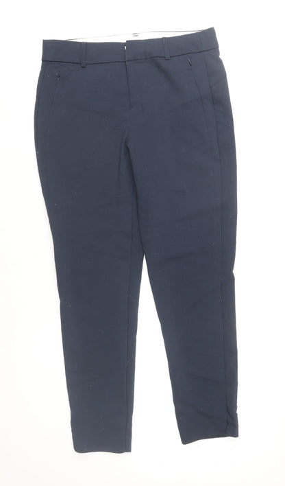 Womens UK Size 10 Fransa Slim Fit Business Casual Workwear Blue Trousers