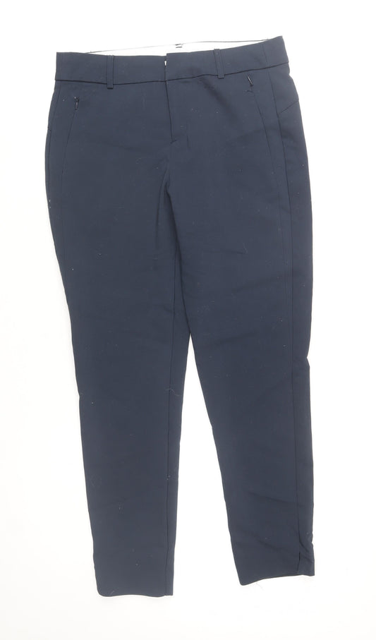 Womens UK Size 10 Fransa Slim Fit Business Casual Workwear Blue Trousers