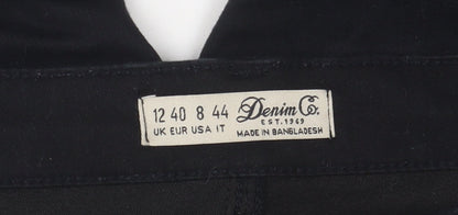Denim Co. Women's Black Skinny Jeans Size 12 Slim Fit Mid Rise