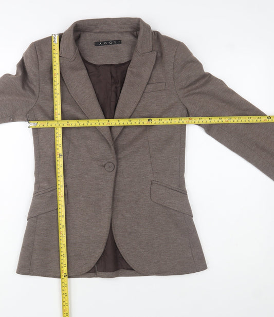 Womens UK Size 6 AGGI Brown Basic Jacket