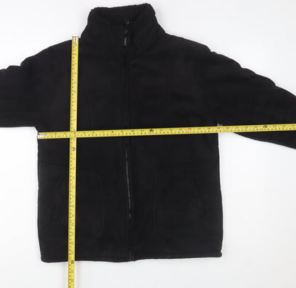 Arctic Storm Women's Black Faux Leather Lined Winter Jacket Size S