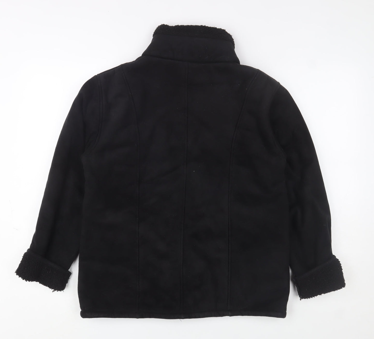 Arctic Storm Women's Black Faux Leather Lined Winter Jacket Size S