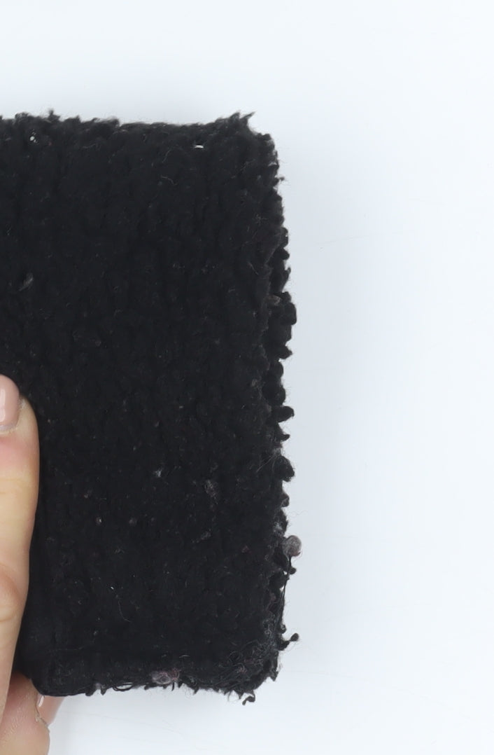 Arctic Storm Women's Black Faux Leather Lined Winter Jacket Size S