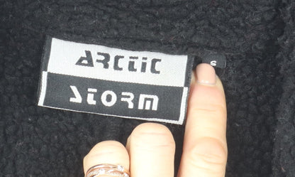 Arctic Storm Women's Black Faux Leather Lined Winter Jacket Size S