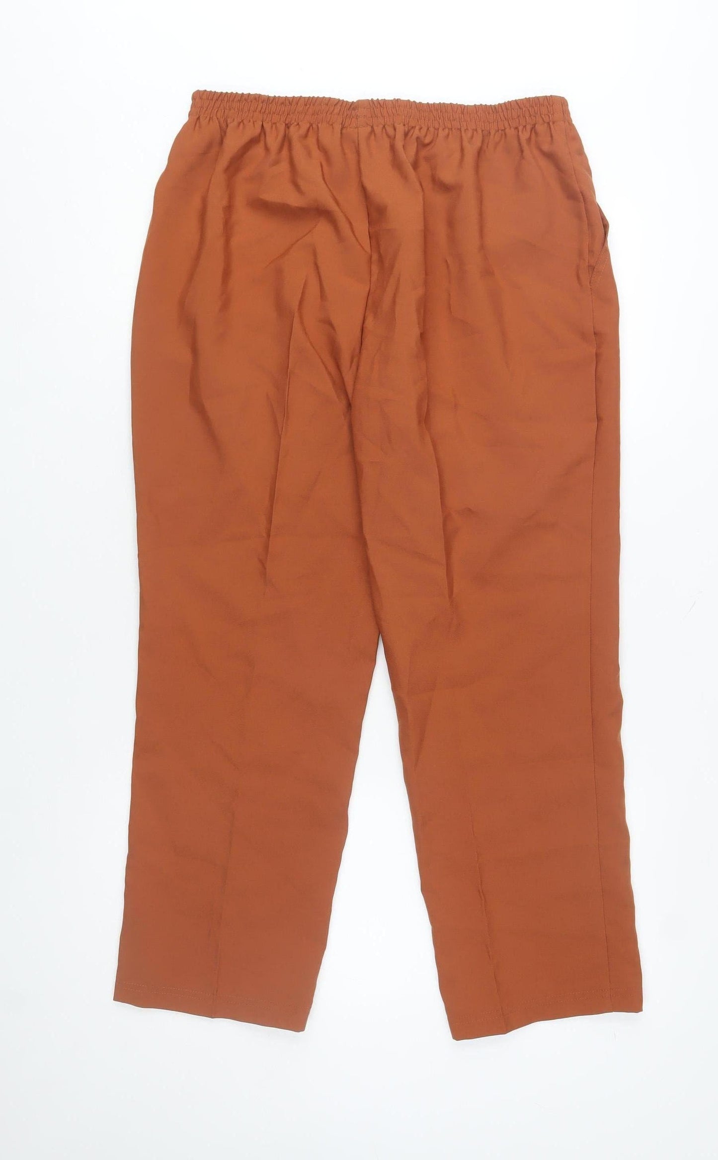 Damart Women’s Brown Size 16 Straight Leg Elastic Waist Trousers