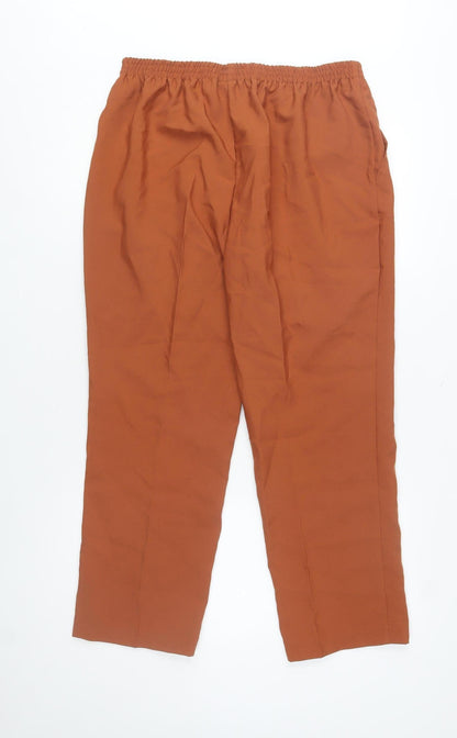 Damart Women’s Brown Size 16 Straight Leg Elastic Waist Trousers