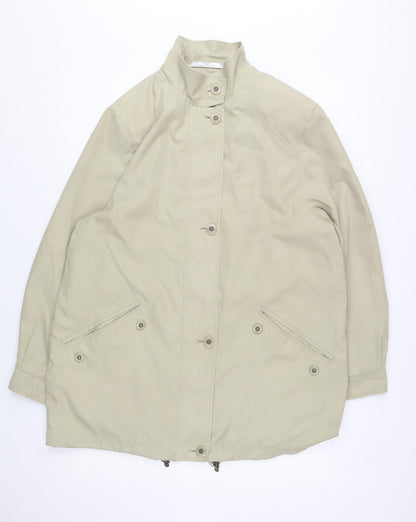 Womens UK Size 14 Marks and Spencer Beige Rain Coat
