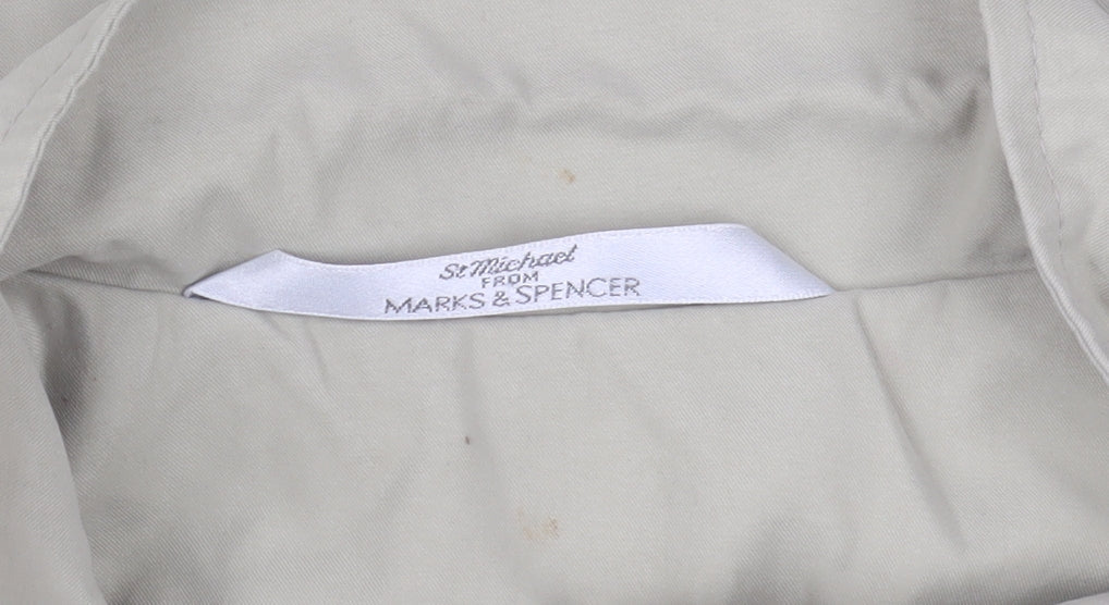 Womens UK Size 14 Marks and Spencer Beige Rain Coat