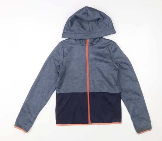 Girls UK Size 14 Years DECATHLON Blue Basic Jacket