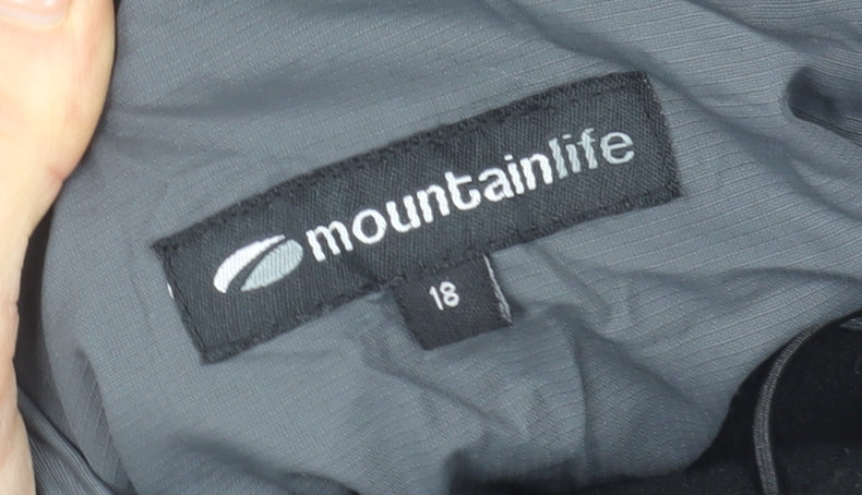 Womens UK Size 18 Mountainlife Black Puffer Jacket