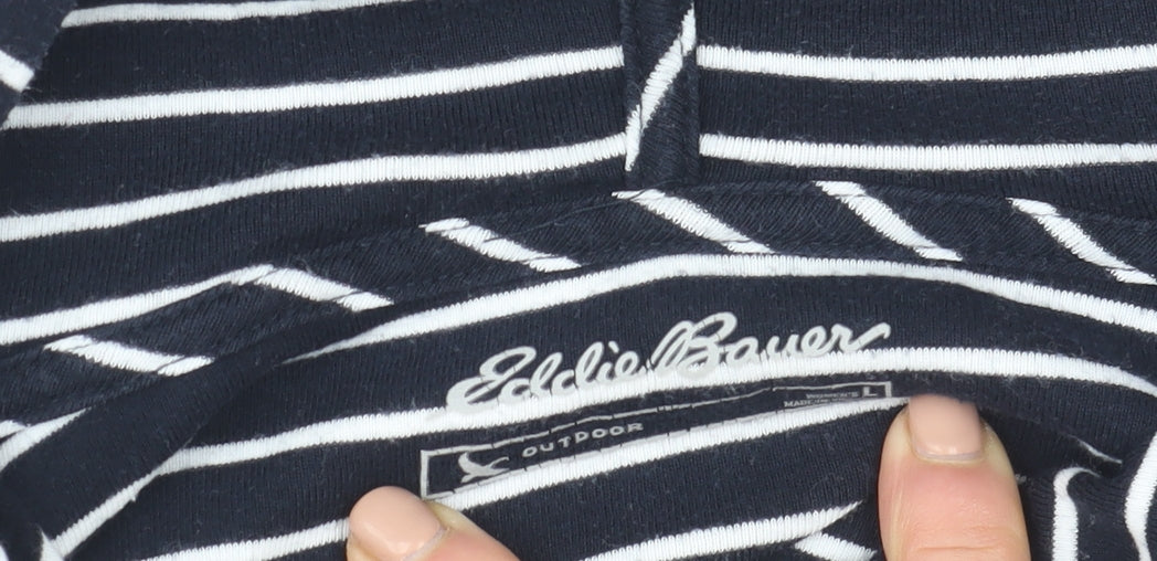 Womens UK Size L Eddie Bauer Blue Pullover Hoodie