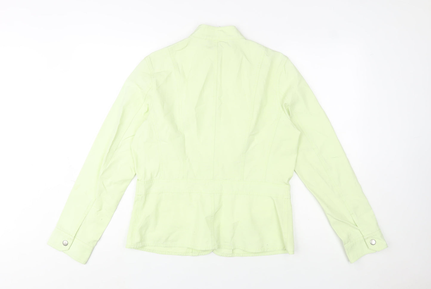 Red Herring Womens Green Cotton Jacket Size 14 Casual Style